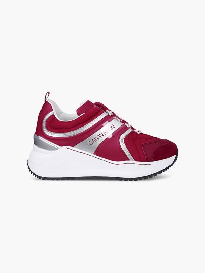 Calvin Klein Cipők HU647681 | Calvin Klein Faux Bőr Női Sportcipő Rózsaszín
